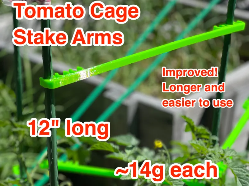 Tomato Cage / Plant Trellis Stake Arm Connectors 