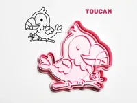 Emporte-pièce toucan avec tampon — photo 1