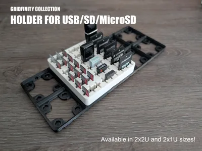 Gridfinity Collection - USB/SD/MicroSD storage