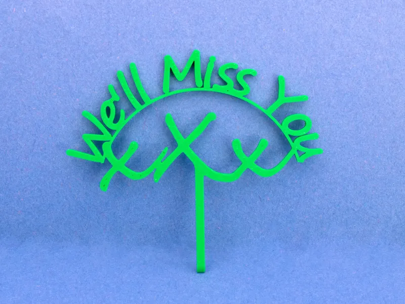 Retirement/Leaving "We'll Miss You" Cake Topper