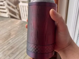 Woodgrain and Dragon Scale Can Sleeve
