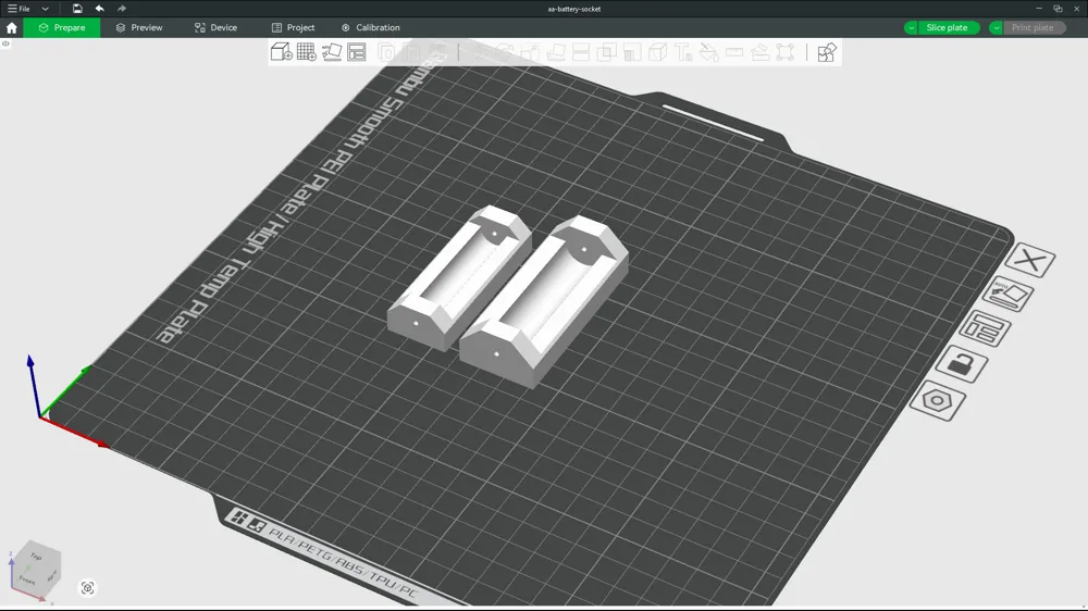 AA/AAA battery socket 1x - Free 3D Print Model - MakerWorld