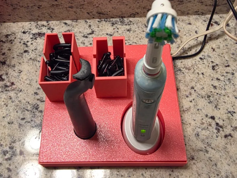 Flaus Flosser and Oral B Pro 1000 holder