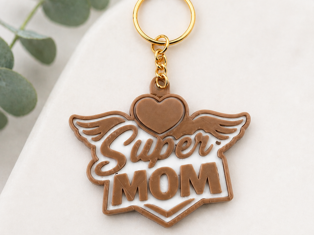 Super Mom Keychain 