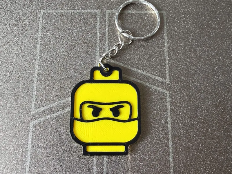 Brick Figure L E G O Head Keychain – Ninja