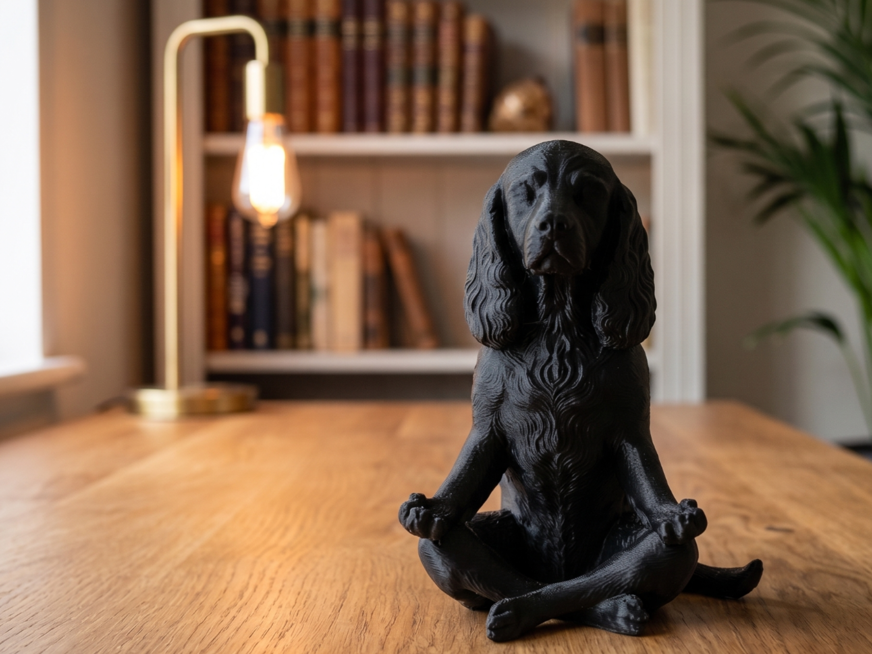 Meditating Cocker Spaniel Dog - Zen Spaniel Statue