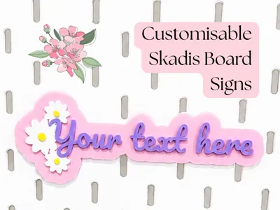 Parametric Daisy Flower Skadis sign