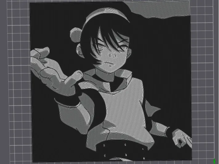 Toph avatar blanco y negro para AMS