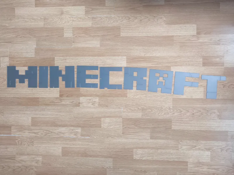 Minecraft logo wall art