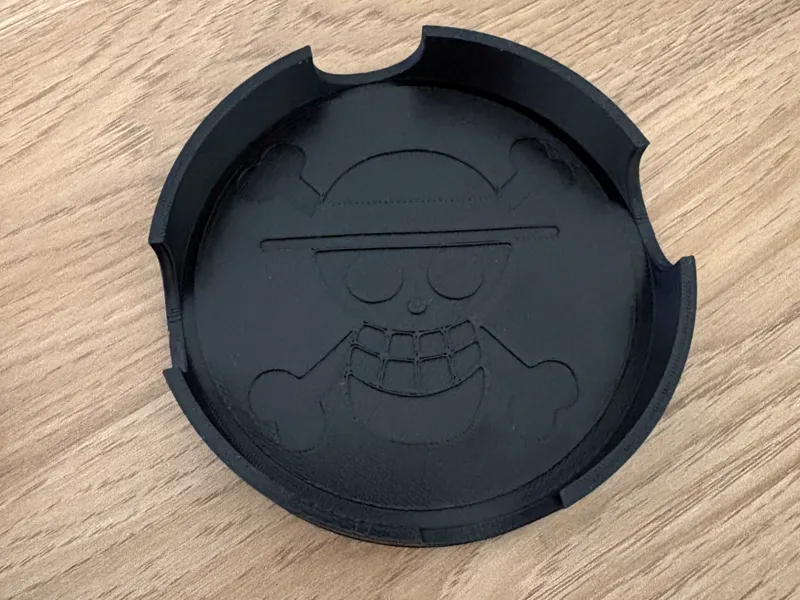 Straw Hat Jolly Roger Coaster Holder