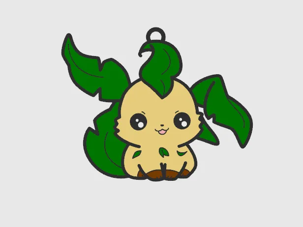 Leafeon cute keychain