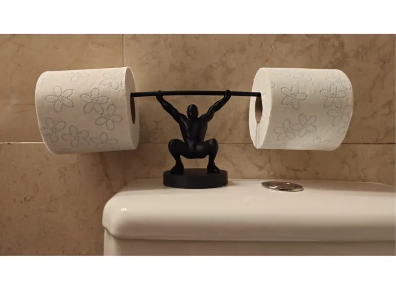 Weightlifter Paper Roll Holder