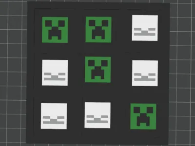 Minecraft TicTacToe (Creeper,Skeleton)