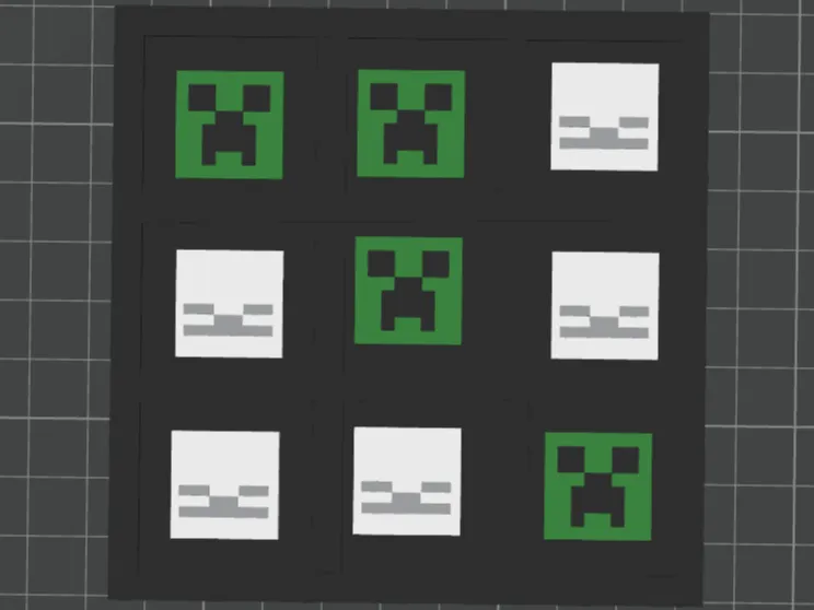 Minecraft TicTacToe (Creeper,Skeleton)