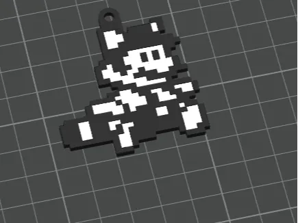 Super mario pixel art portachiavi