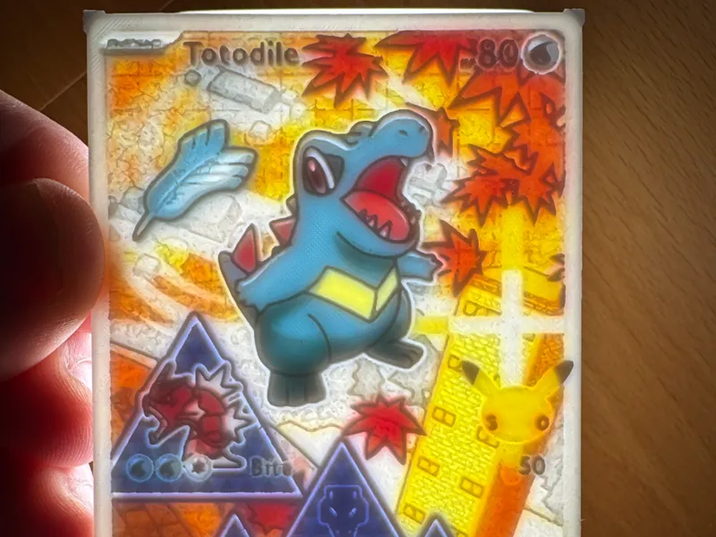 Totodile Lithophane Trading Card (MEP #048)