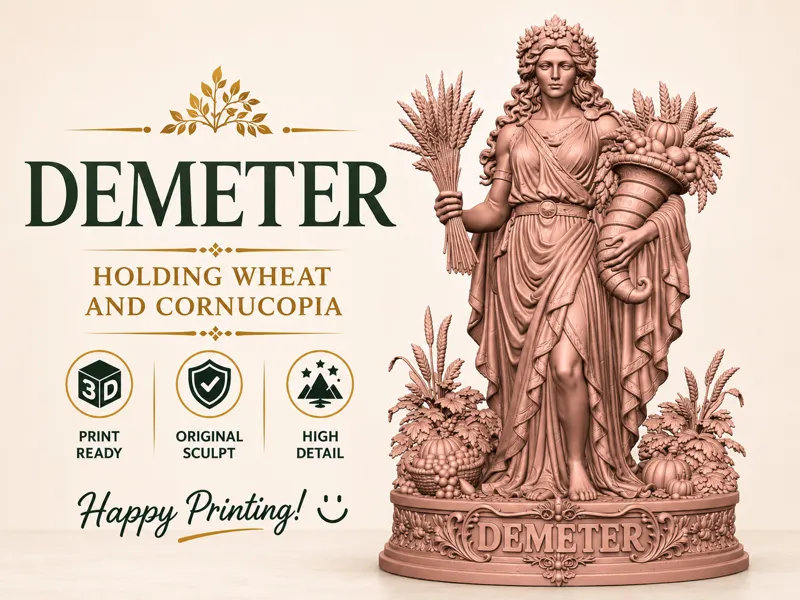 Demeter – Holding Wheat and Cornucopia
