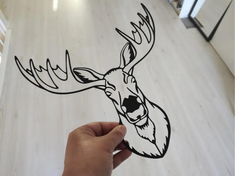 Minimalist Moose Silhouette Wall Art