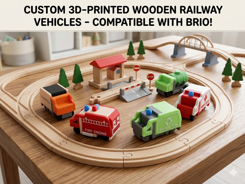 Brio-Compatible Garbage Truck - Free 3D Print Model - MakerWorld