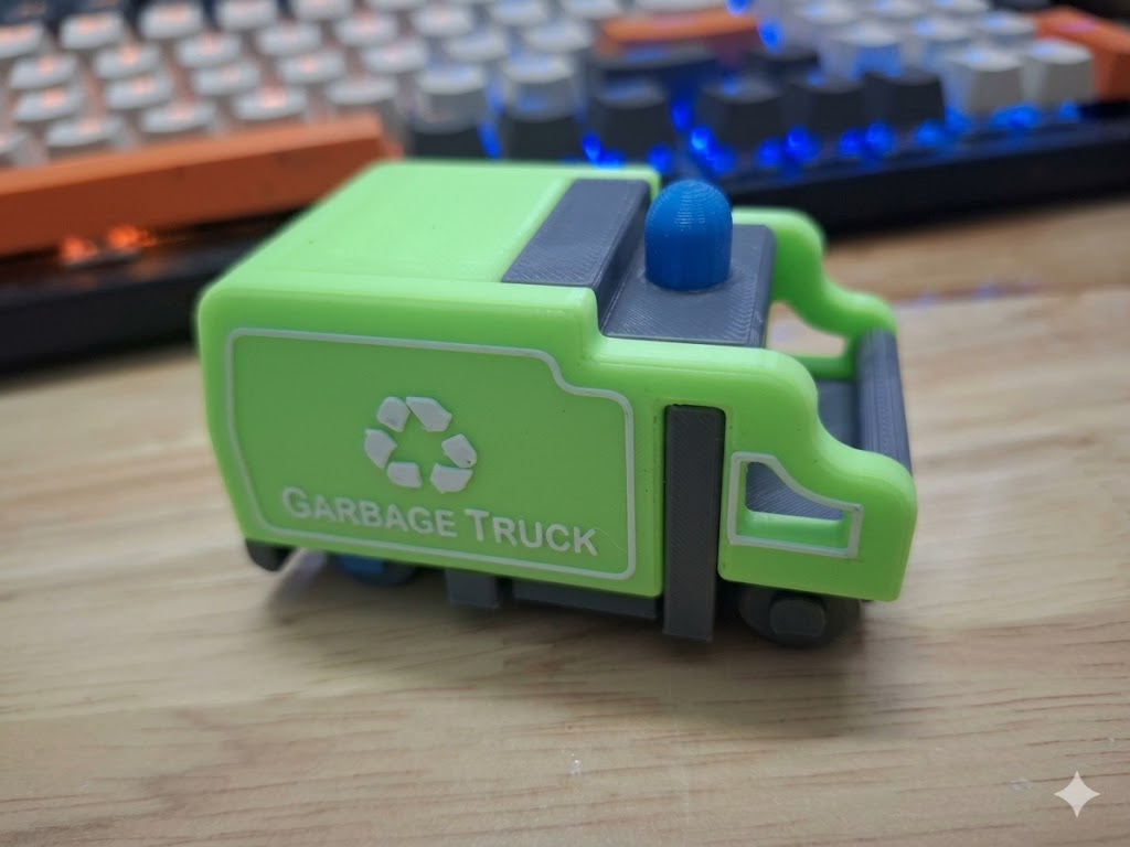 Brio-Compatible Garbage Truck - Free 3D Print Model - MakerWorld