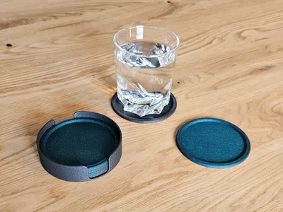 Minimalist coaster with holder