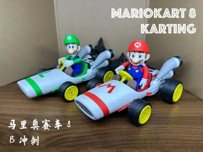 Mario Kart 8 Deluxe Karts Multicolor Assembly No AMS Required