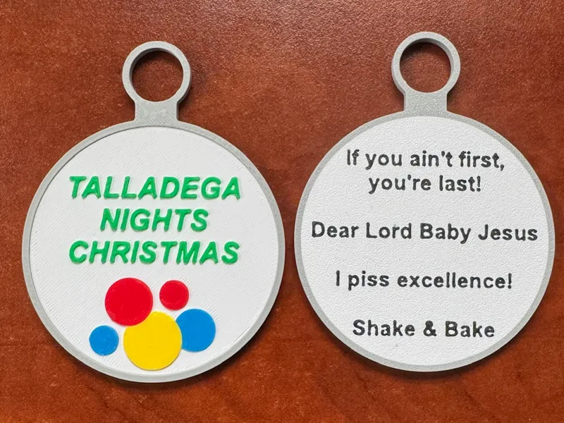 Talladega Nights Christmas Ornament
