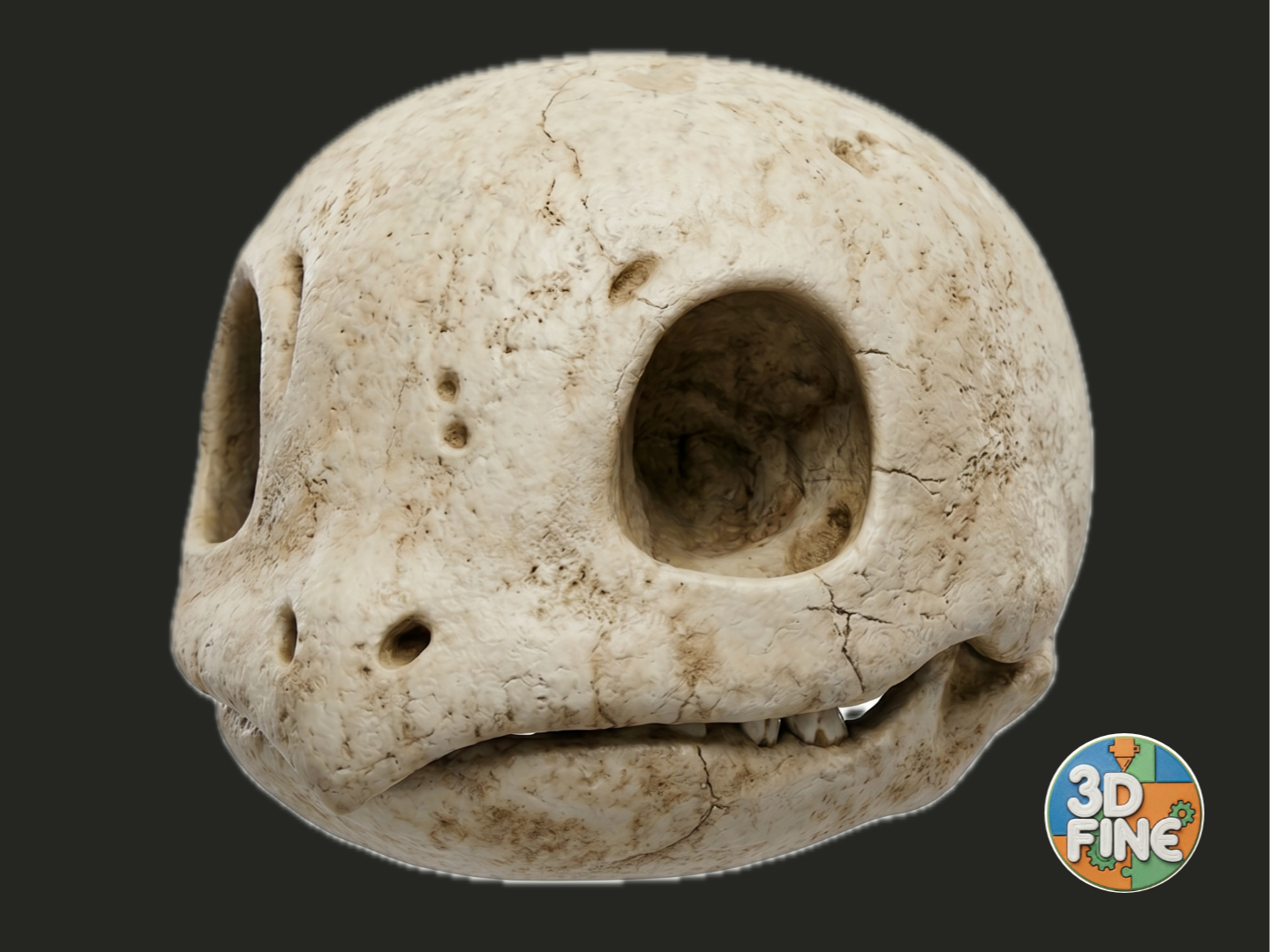 Fossilized Squirtle Skull Collectible