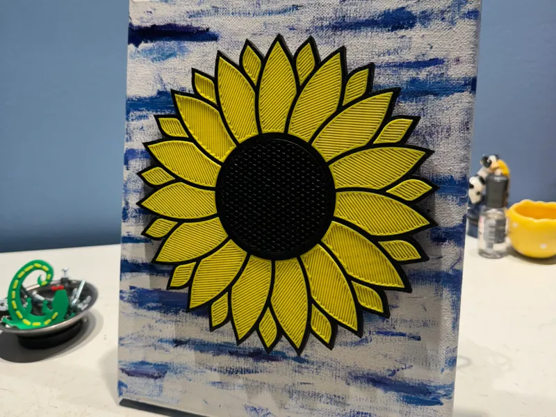 3D Sunflower for Canvas