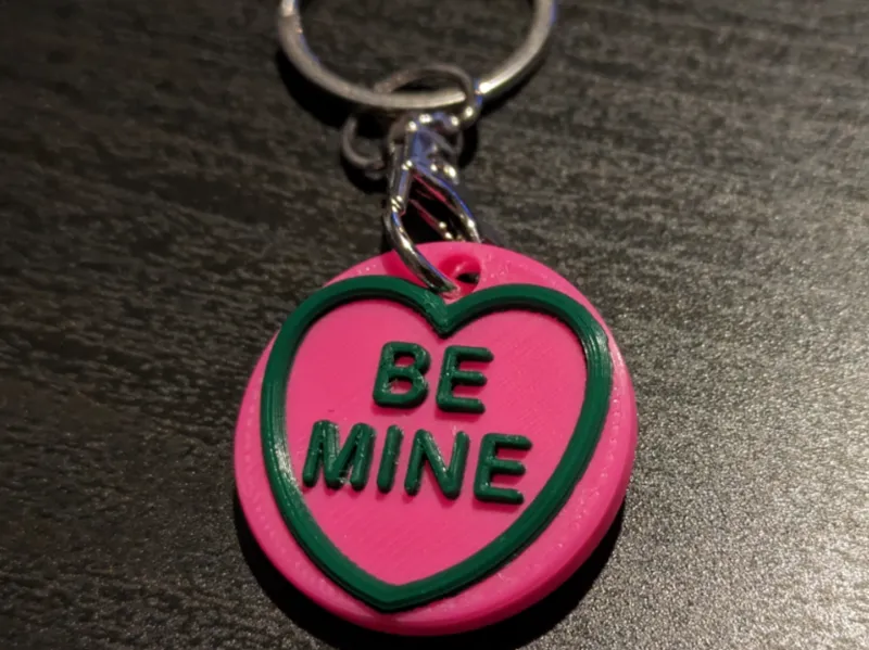 Love Heart "Be Mine" Keyring