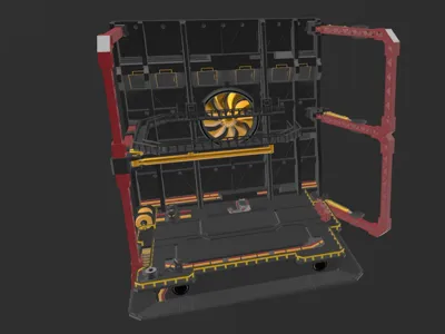 1:100 Scale Gundam Hangar (Righthand swing arm)