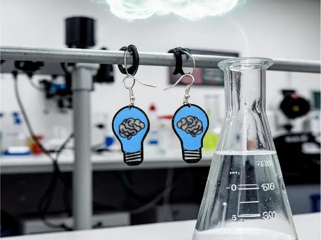 Brain in a bulb earrings