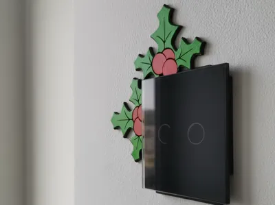 Christmas Light Switch Decoration – Holly Style