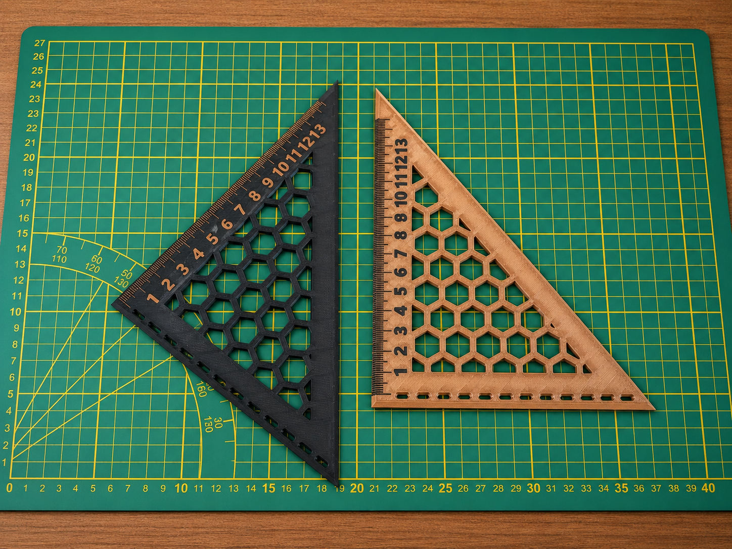 Set square 13cm Honeycomb Design