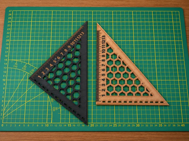 Set square 13cm Honeycomb Design