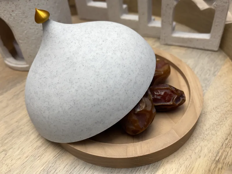 Decorative Cloche & Wood Plate