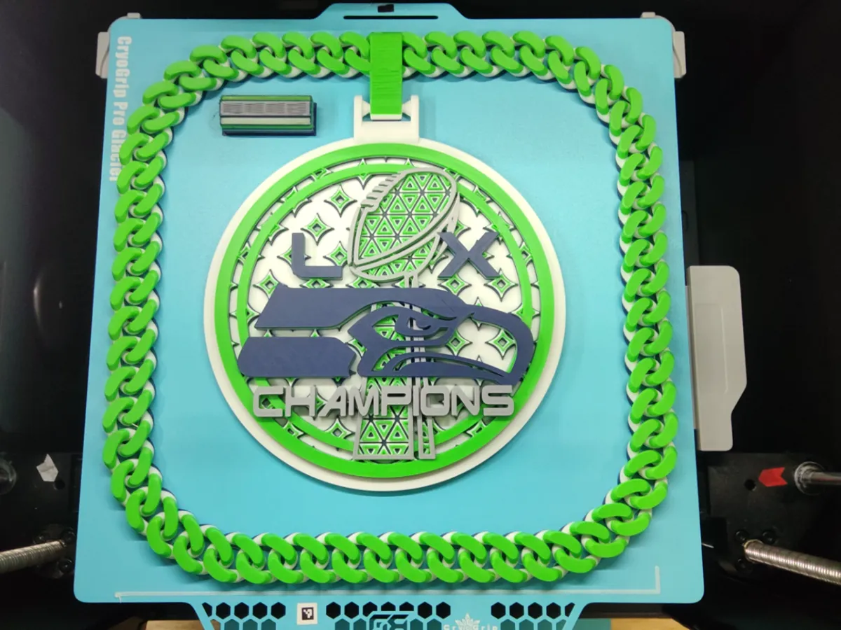 Seattle Seahawks Super Bowl hype chain - Free 3D Print Model - MakerWorld