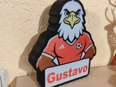 Football Eagle Lightbox With name (easy to edit)