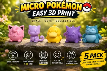 Accesorio para filamento: Micro Pokemon Pack #02 — vista de referencia 3