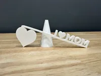 Sculpture cinétique en équilibre 'I LOVE MOM' — photo 5