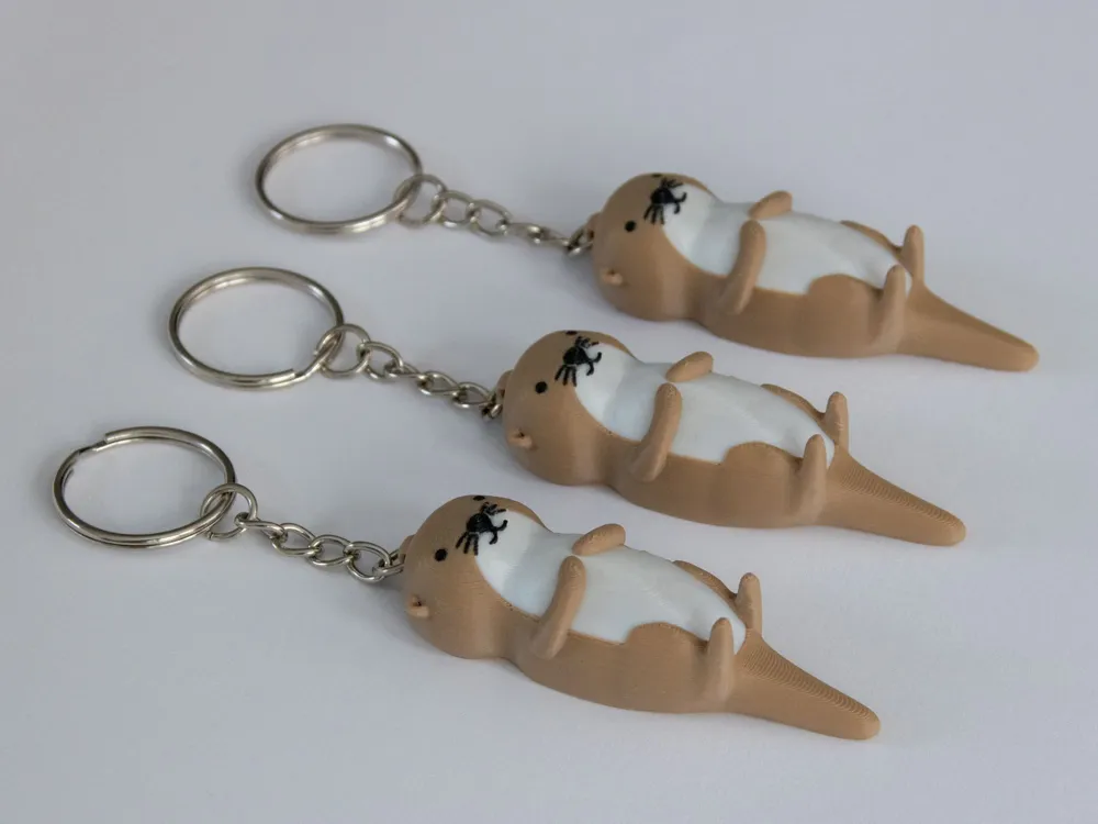 Otter Key Ring - Free 3D Print Model - MakerWorld