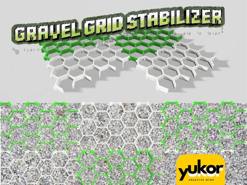 Gravel grid stabilizer, modular