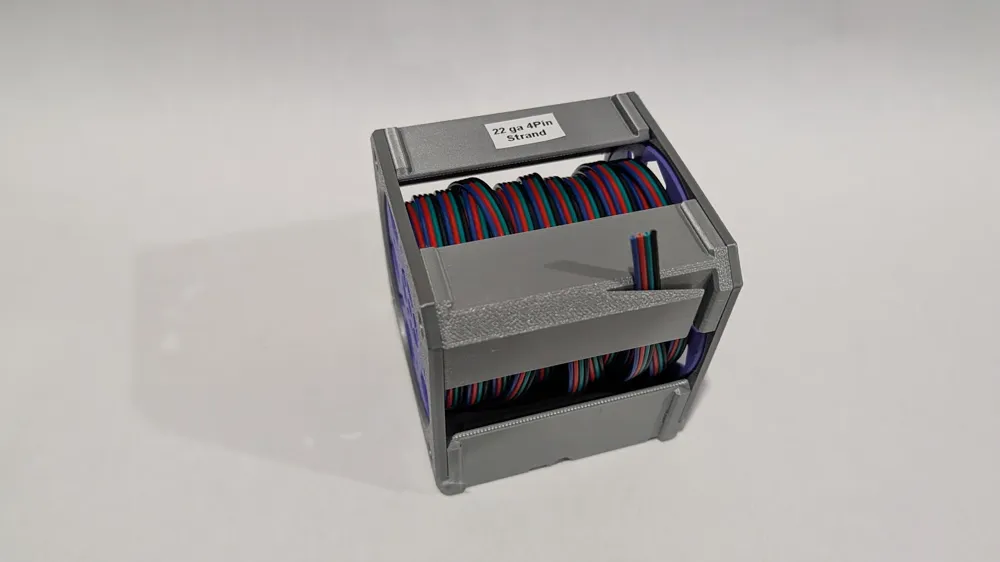 Double Cable/Wire Spool Holder for Gridfinity - Free 3D Print Model ...