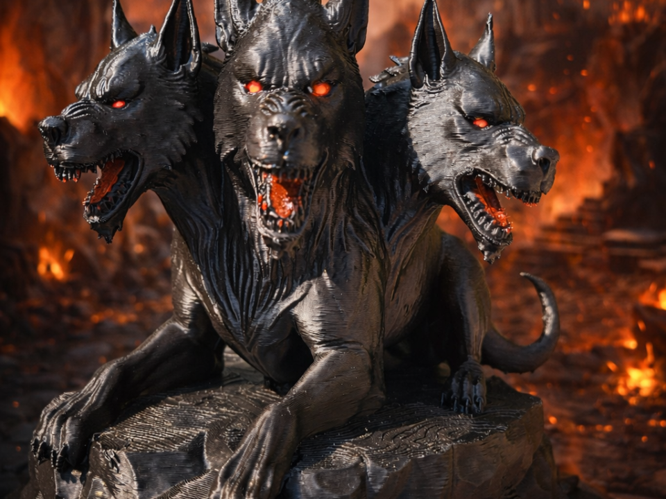Cerberus Hellhound - Detailed Greek Mythology Art