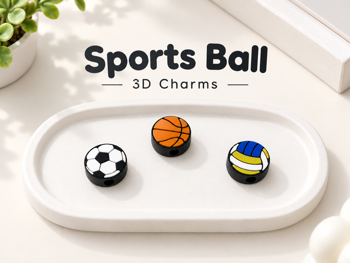 Sports Ball 3D Charms - 1