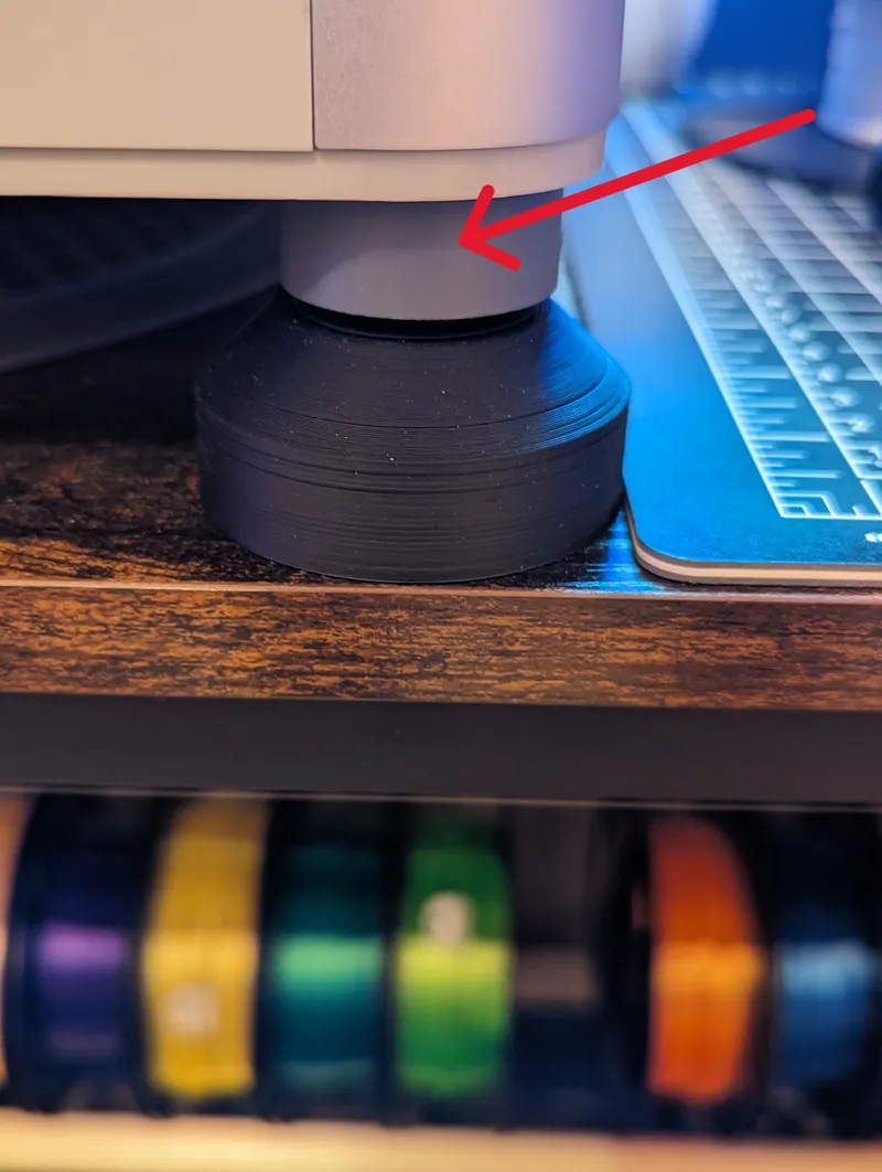 Bambulab P1P anti vibration feet adapter