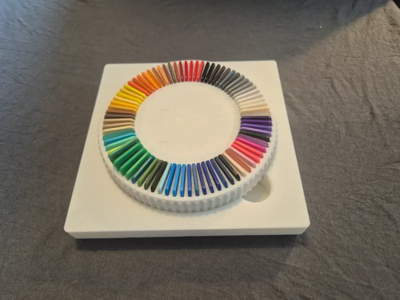 Gridfinity color swatch wheel holder