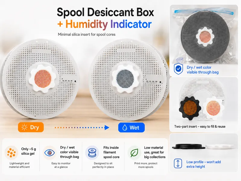 Spool Desiccant Box + Humidity Indicator (savy)