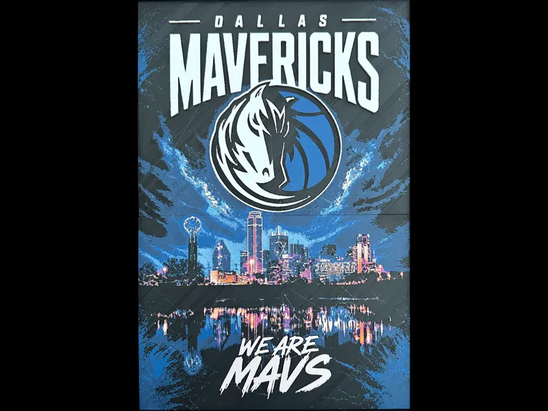 Dallas Mavericks NBA Hueforge Poster