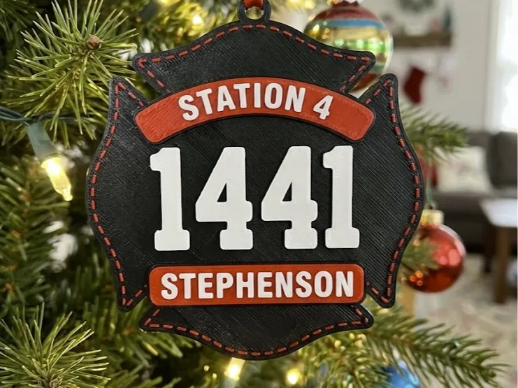 Firefighter Shield Ornament (ABQ Station 4)